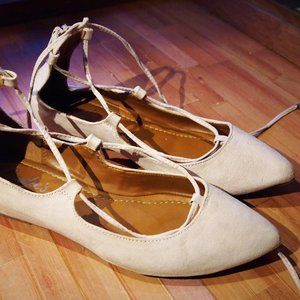 Candie's lace up ballet flats 8.5